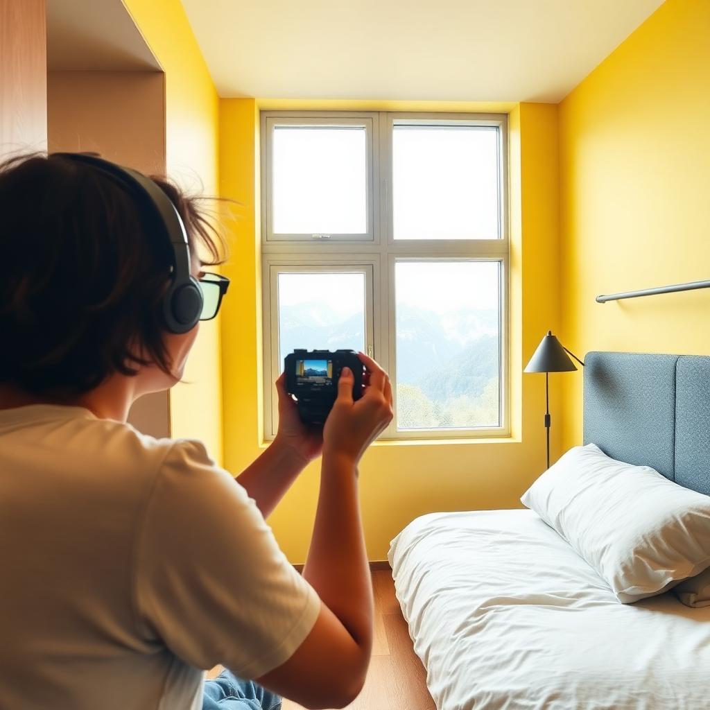 Creator filming a NextMad room